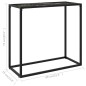 vidaXL Mesa consola vidrio templado negro 80x35x75 cm vidaXL Mesa consola vidrio templado negro 80x35x75 cm