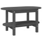 vidaXL Mesa de centro de madera maciza de pino gris 80x45x45 cm vidaXL Mesa de centro de madera maciza de pino gris 80x45x45 cm