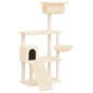 vidaXL Rascador para gatos con postes de sisal crema 131 cm vidaXL Rascador para gatos con postes de sisal crema 131 cm