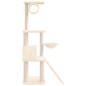 vidaXL Rascador para gatos con postes de sisal crema 131 cm vidaXL Rascador para gatos con postes de sisal crema 131 cm