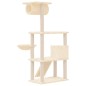 vidaXL Rascador para gatos con postes de sisal crema 131 cm vidaXL Rascador para gatos con postes de sisal crema 131 cm
