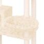 vidaXL Rascador para gatos con postes de sisal crema 131 cm vidaXL Rascador para gatos con postes de sisal crema 131 cm