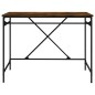 vidaXL Escritorio hierro madera contrachapada roble humo 100x50x75 cm vidaXL Escritorio hierro madera contrachapada roble humo 100x50x75 cm