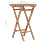 vidaXL Mesa de jardín plegable madera maciza de teca 60 cm vidaXL Mesa de jardín plegable madera maciza de teca 60 cm
