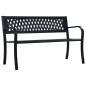 vidaXL Banco de jardín acero negro 125 cm vidaXL Banco de jardín acero negro 125 cm