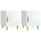 vidaXL Mesitas de noche 2 uds madera contrachapada blanco brillante vidaXL Mesitas de noche 2 uds madera contrachapada blanco brillante