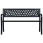 vidaXL Banco de jardín acero negro 125 cm vidaXL Banco de jardín acero negro 125 cm