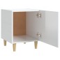 vidaXL Mesitas de noche 2 uds madera contrachapada blanco brillante vidaXL Mesitas de noche 2 uds madera contrachapada blanco brillante