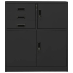 vidaXL Armario de oficina de acero gris antracita 90x40x102 cm