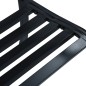 vidaXL Banco de jardín acero negro 125 cm vidaXL Banco de jardín acero negro 125 cm