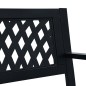 vidaXL Banco de jardín acero negro 125 cm vidaXL Banco de jardín acero negro 125 cm