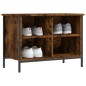 vidaXL Zapatero madera de ingeniería roble ahumado 69x35x50 cm vidaXL Zapatero madera de ingeniería roble ahumado 69x35x50 cm