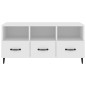 vidaXL Mueble de TV madera contrachapada blanco 102x35x50 cm vidaXL Mueble de TV madera contrachapada blanco 102x35x50 cm