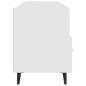 vidaXL Mueble de TV madera contrachapada blanco 102x35x50 cm vidaXL Mueble de TV madera contrachapada blanco 102x35x50 cm