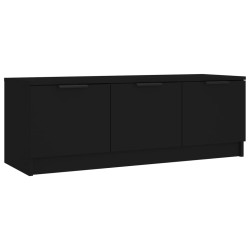 vidaXL Mueble de TV madera contrachapada negro 102x35x36,5 cm