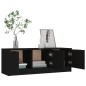 vidaXL Mueble de TV madera contrachapada negro 102x35x36,5 cm vidaXL Mueble de TV madera contrachapada negro 102x35x36,5 cm