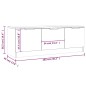 vidaXL Mueble de TV madera contrachapada negro 102x35x36,5 cm vidaXL Mueble de TV madera contrachapada negro 102x35x36,5 cm