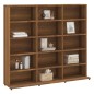 vidaXL Estantería de CDs contrachapada marrón roble 102x23x89,5 cm vidaXL Estantería de CDs contrachapada marrón roble 102x23x89,5 cm