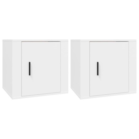 vidaXL Mesitas de noche 2 unidades color blanco 50x39x47 cm