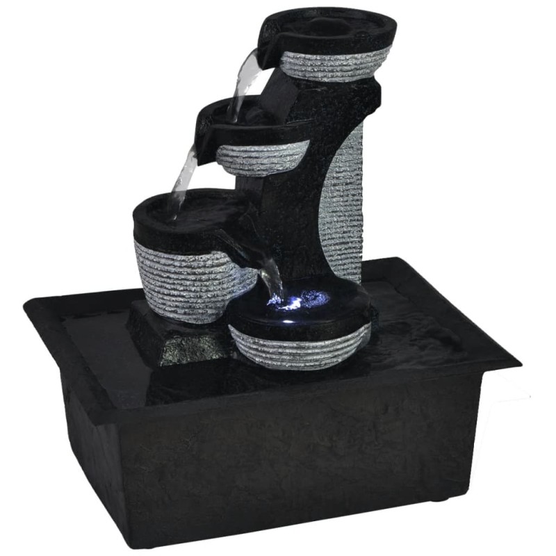 vidaXL Fuente para interiores con luz LED de poliresina vidaXL Fuente para interiores con luz LED de poliresina