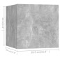 vidaXL Set de muebles de TV 8 pzas madera contrachapada gris hormigón