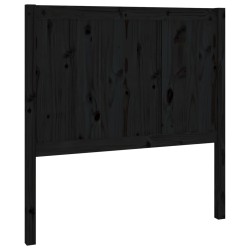 vidaXL Cabecero de cama madera maciza de pino negro 95,5x4x100 cm