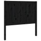 vidaXL Cabecero de cama madera maciza de pino negro 95,5x4x100 cm
