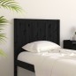 vidaXL Cabecero de cama madera maciza de pino negro 95,5x4x100 cm