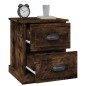 vidaXL Mesita noche 2 uds madera contrachapada roble humo 39x39x47,5cm vidaXL Mesita noche 2 uds madera contrachapada roble humo 39x39x47,5cm