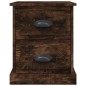 vidaXL Mesita noche 2 uds madera contrachapada roble humo 39x39x47,5cm vidaXL Mesita noche 2 uds madera contrachapada roble humo 39x39x47,5cm