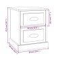vidaXL Mesita noche 2 uds madera contrachapada roble humo 39x39x47,5cm vidaXL Mesita noche 2 uds madera contrachapada roble humo 39x39x47,5cm