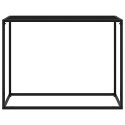 vidaXL Mesa consola vidrio templado negro 100x35x75 cm