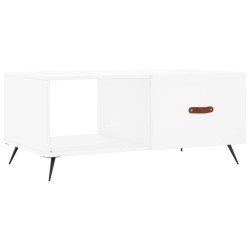 vidaXL Mesa de centro madera contrachapada blanco 90x50x40 cm