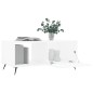 vidaXL Mesa de centro madera contrachapada blanco 90x50x40 cm