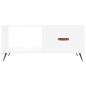 vidaXL Mesa de centro madera contrachapada blanco 90x50x40 cm