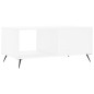 vidaXL Mesa de centro madera contrachapada blanco 90x50x40 cm