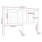 vidaXL Cabecero de cama madera maciza de pino 146x4x100 cm vidaXL Cabecero de cama madera maciza de pino 146x4x100 cm