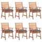 vidaXL Sillas comedor de jardín y cojines 6 uds madera maciza acacia vidaXL Sillas comedor de jardín y cojines 6 uds madera maciza acacia