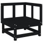 vidaXL Juego de sofás de jardín 5 piezas madera maciza de pino negro vidaXL Juego de sofás de jardín 5 piezas madera maciza de pino negro