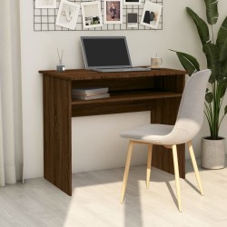 vidaXL Escritorio de madera contrachapada marrón roble 90x50x74 cm	