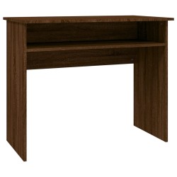 vidaXL Escritorio de madera contrachapada marrón roble 90x50x74 cm	