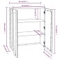 vidaXL Aparador superior HAMAR pino macizo marrón miel 85x35x100 cm