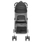 vidaXL Cochecito doble de perros plegable tela oxford gris 83x48x97cm vidaXL Cochecito doble de perros plegable tela oxford gris 83x48x97cm