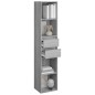 vidaXL Estantería de madera contrachapada gris Sonoma 36x30x171 cm vidaXL Estantería de madera contrachapada gris Sonoma 36x30x171 cm