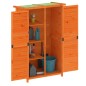 vidaXL Cobertizo herramientas jardín madera pino marrón 83x57x140 cm vidaXL Cobertizo herramientas jardín madera pino marrón 83x57x140 cm