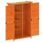 vidaXL Cobertizo herramientas jardín madera pino marrón 83x57x140 cm vidaXL Cobertizo herramientas jardín madera pino marrón 83x57x140 cm
