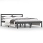 vidaXL Estructura de cama madera maciza de pino gris 140x190 cm