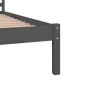 vidaXL Estructura de cama madera maciza de pino gris 140x190 cm
