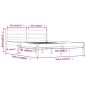 vidaXL Estructura de cama madera maciza de pino gris 140x190 cm