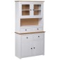vidaXL Aparador madera maciza pino estilo Panamá blanco 93x40,5x180 cm vidaXL Aparador madera maciza pino estilo Panamá blanco 93x40,5x180 cm